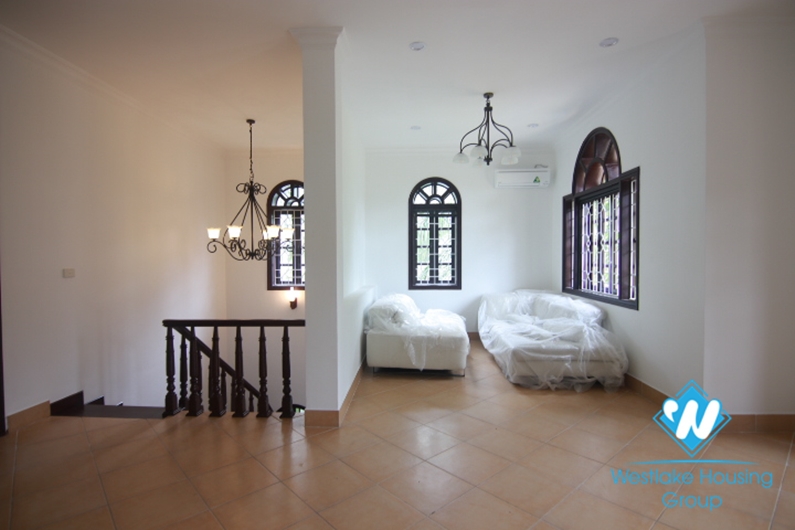 Garden villa for rent in area D Ciputra next to UNIS, Hanoi.